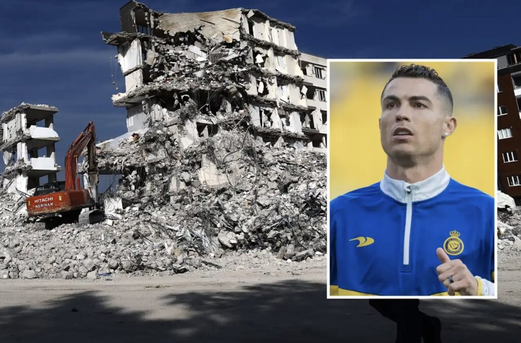 CRISTIANO RONALDO HAS SENT A CARE PACKAGE TO VICTIMS OF THE DEVASTATING EARTHQUAKE IN SYRIA AND TURKEY.