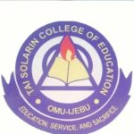TAI SOLARIN COLLEGE OF EDUCATION, (TASCE) PART-TIME  RELEASES ADMISSION FORM FOR THE 2023/2024 ACADEMIC SESSION