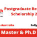 STUDY-IN-AUSTRALIA: 2023 AUSTRALIAN GOVERNMENT RESEARCH TRAINING PROGRAM FOR INTERNATIONAL STUDENTS