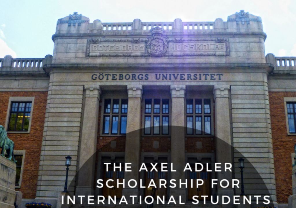 UNIVERSITY OF GOTHENBURG AXEL ADLER SCHOLARSHIP IN SWEDEN 2026
