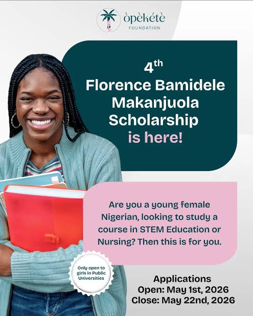 2026 FLORENCE BAMIDELE MAKANJUOLA SCHOLARSHIP(FBM) FOR NIGERIANS